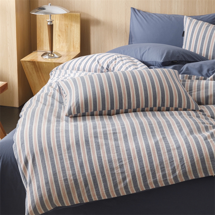 91家纺网 家纺一手货源 找家纺 恬思语2025新款全棉色织水洗棉四件套 科瑞