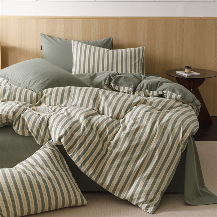 91家纺网 家纺一手货源 找家纺 恬思语2025新款全棉色织水洗棉四件套 梦想家