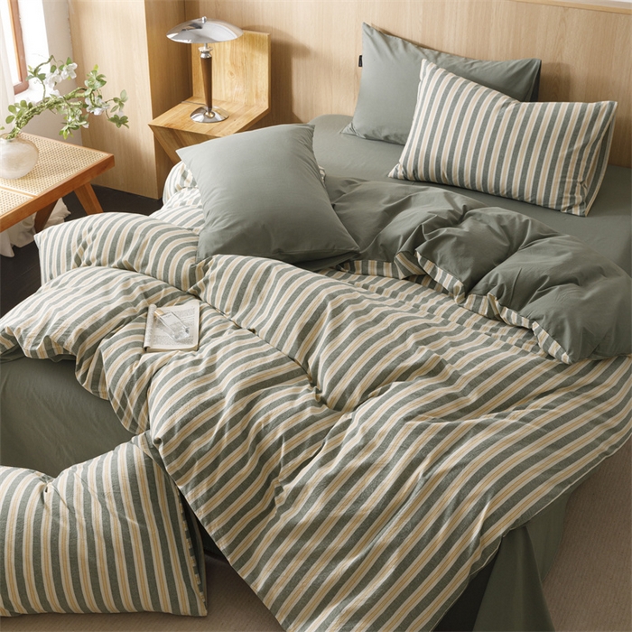 91家纺网 家纺一手货源 找家纺 恬思语2025新款全棉色织水洗棉四件套 梦想家