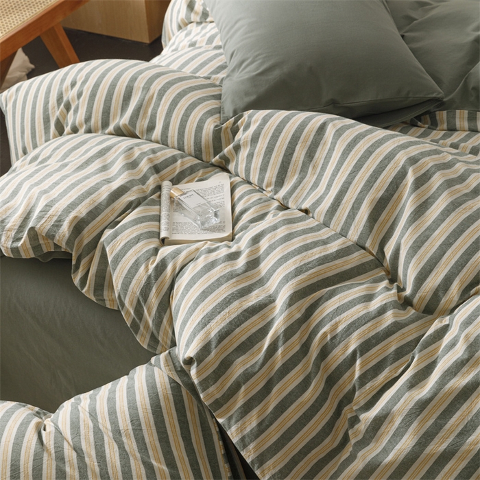 91家纺网 家纺一手货源 找家纺 恬思语2025新款全棉色织水洗棉四件套 梦想家