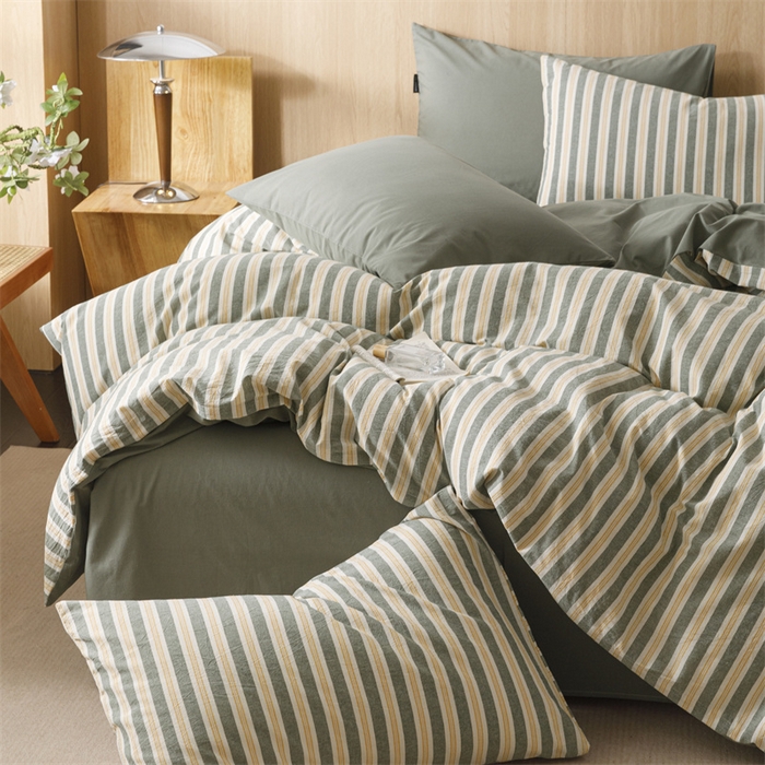 91家纺网 家纺一手货源 找家纺 恬思语2025新款全棉色织水洗棉四件套 梦想家