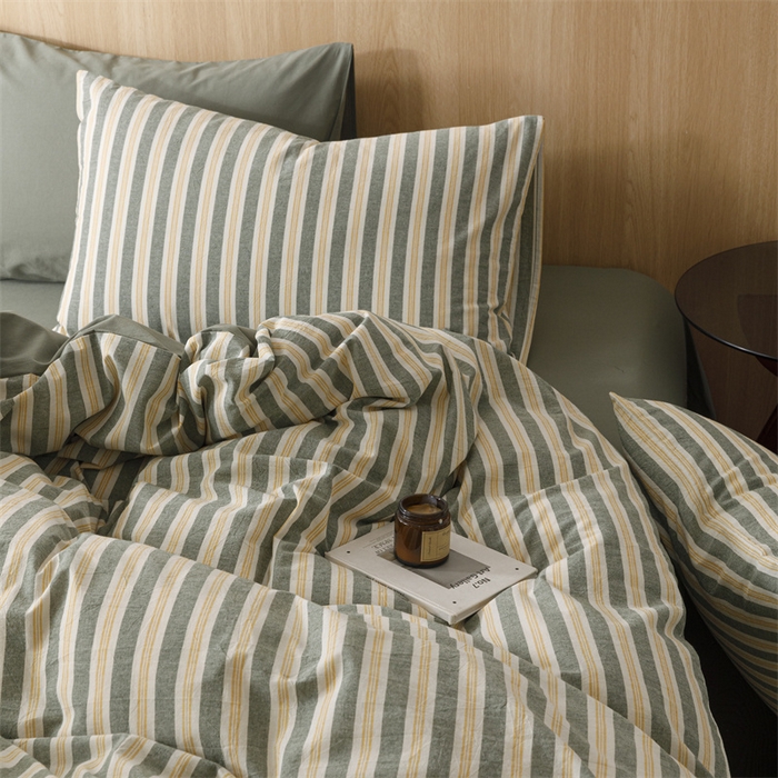 91家纺网 家纺一手货源 找家纺 恬思语2025新款全棉色织水洗棉四件套 梦想家