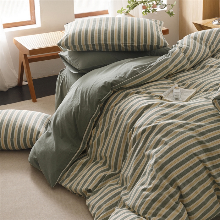 91家纺网 家纺一手货源 找家纺 恬思语2025新款全棉色织水洗棉四件套 梦想家