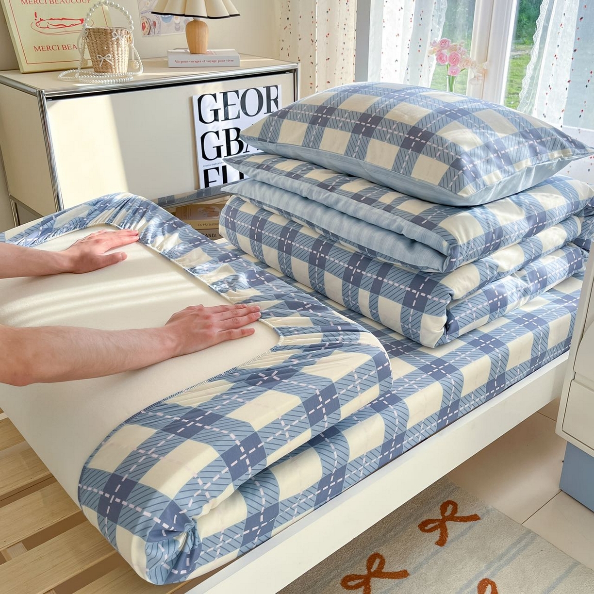 91家纺网 家纺一手货源 找家纺 （总）如约 2025新款学生季12868全棉印花三件套