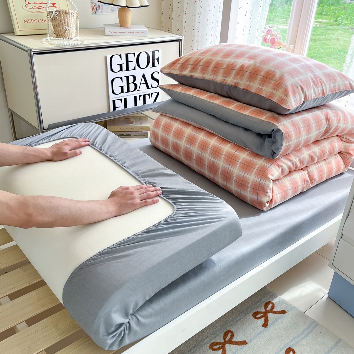 91家纺网 家纺一手货源 找家纺 （总）如约 2025新款学生季12868全棉印花三件套