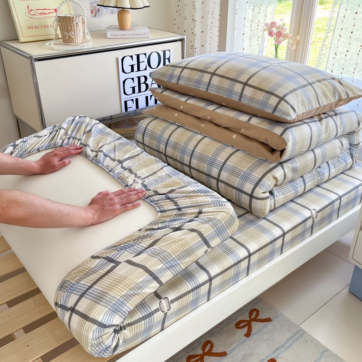 91家纺网 家纺一手货源 找家纺 （总）如约 2025新款学生季12868全棉印花三件套