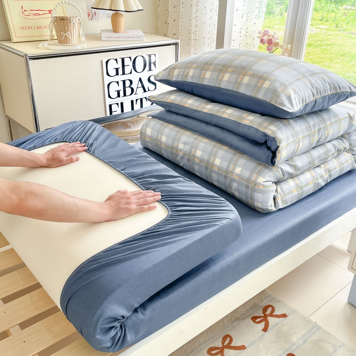 91家纺网 家纺一手货源 找家纺 （总）如约 2025新款学生季12868全棉印花三件套