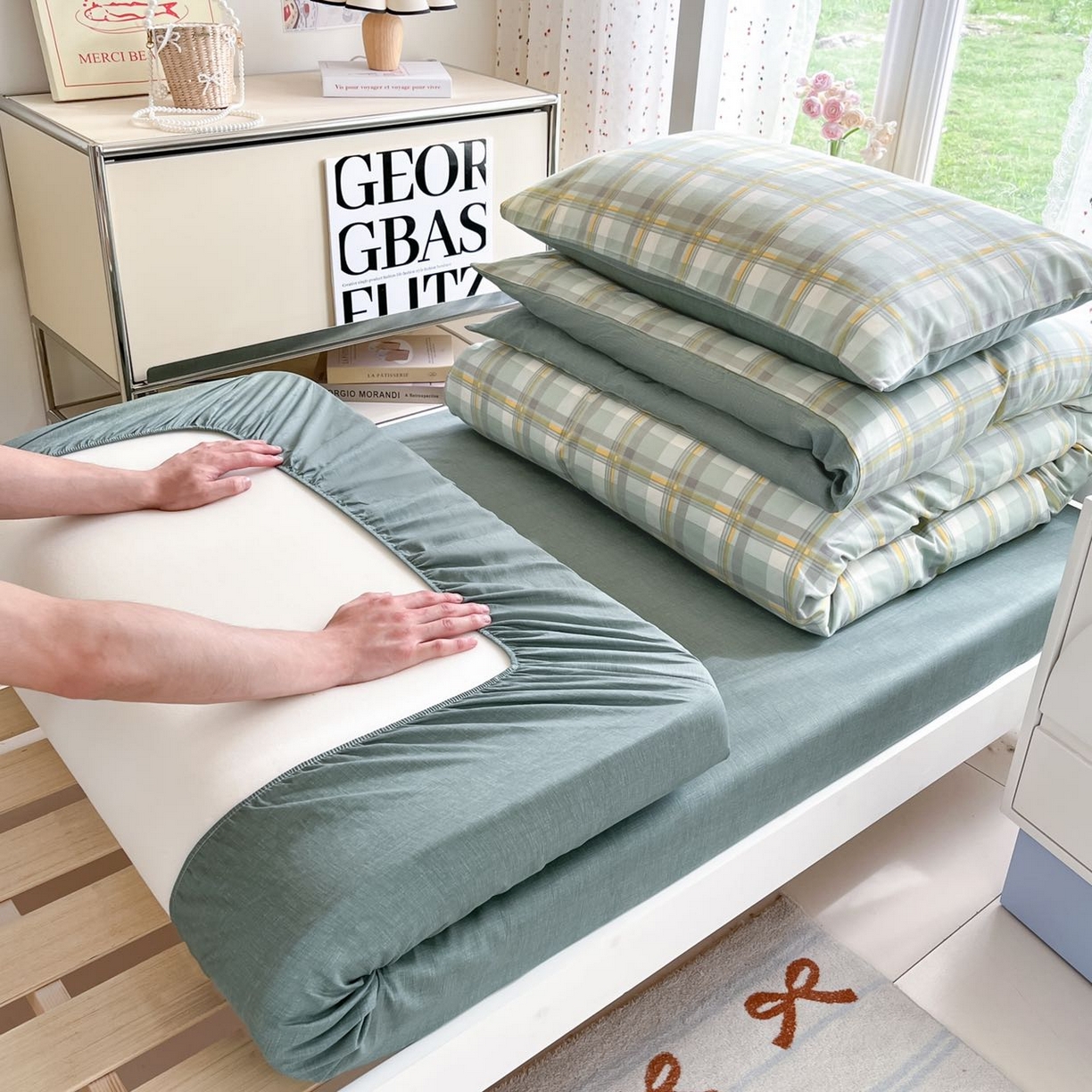 91家纺网 家纺一手货源 找家纺 （总）如约 2025新款学生季12868全棉印花三件套