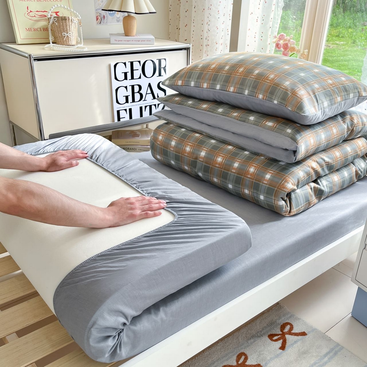 91家纺网 家纺一手货源 找家纺 （总）如约 2025新款学生季12868全棉印花三件套