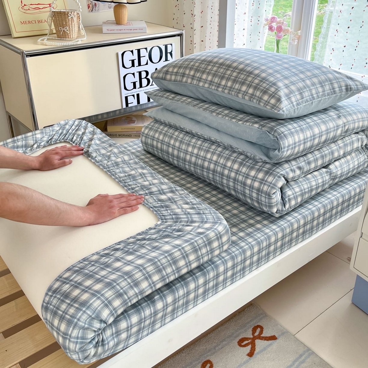 91家纺网 家纺一手货源 找家纺 （总）如约 2025新款学生季12868全棉印花三件套