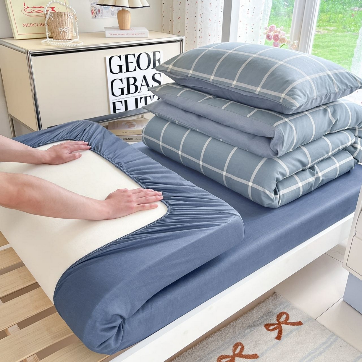 91家纺网 家纺一手货源 找家纺 （总）如约 2025新款学生季12868全棉印花三件套