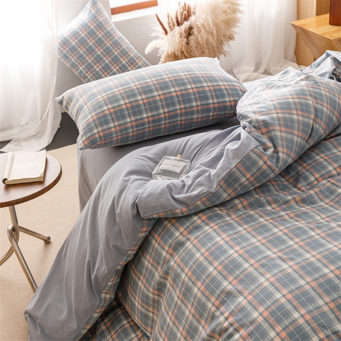 91家纺网 家纺一手货源 找家纺 （总）恬思语2025新款全棉色织水洗棉四件套