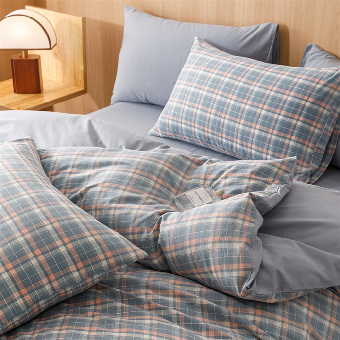 91家纺网 家纺一手货源 找家纺 （总）恬思语2025新款全棉色织水洗棉四件套