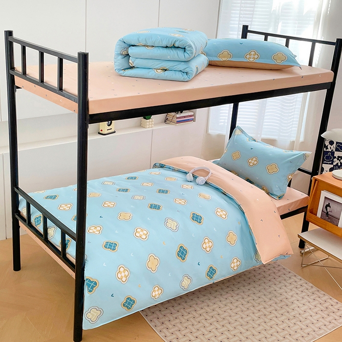 91家纺网 家纺一手货源 找家纺 锦润家纺2025新款全棉13372学生三件套纯棉宿舍六件套 宝格莉