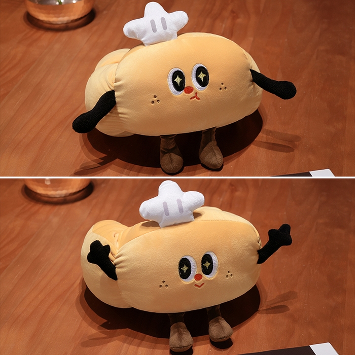 91家纺网 家纺一手货源 找家纺 （总）仟亿莱2025新款趣味牛角包毛毛虫U枕