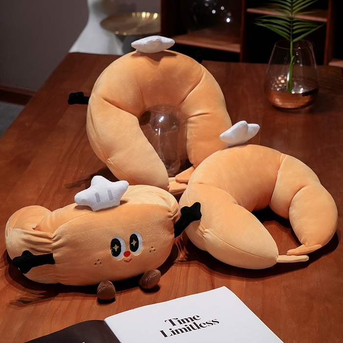 91家纺网 家纺一手货源 找家纺 （总）仟亿莱2025新款趣味牛角包毛毛虫U枕