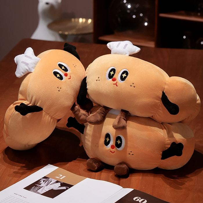 91家纺网 家纺一手货源 找家纺 （总）仟亿莱2025新款趣味牛角包毛毛虫U枕