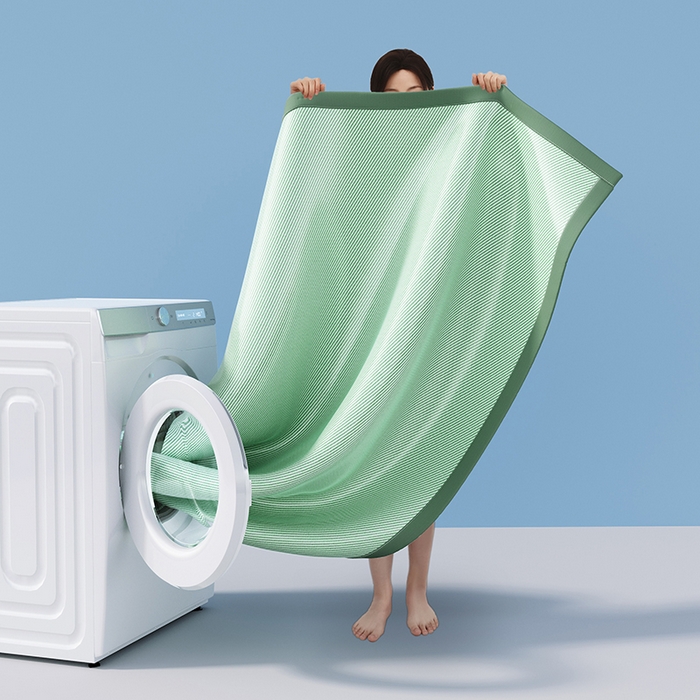 91家纺网 家纺一手货源 找家纺 2025新款斜纹宽柯基凉感冰丝席 斜纹柯基绿-床席款