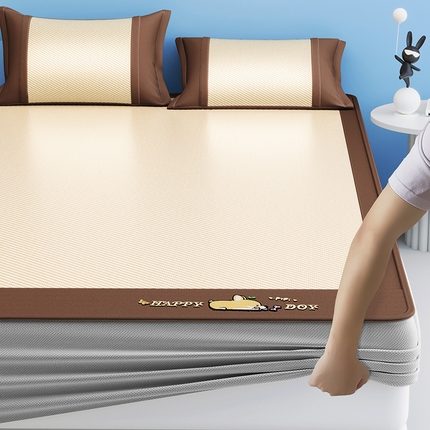 91家纺网 家纺一手货源 找家纺 （总）2025新款斜纹宽柯基凉感冰丝席