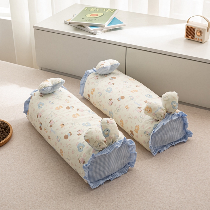 91家纺网 家纺一手货源 找家纺 （总）萌番宝 2025新款小清新全棉纯棉兔耳全荞麦皮壳枕头护颈椎助睡眠硬枕头枕芯