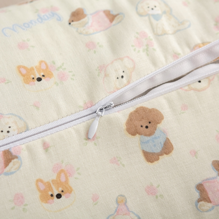 91家纺网 家纺一手货源 找家纺 萌番宝 2025新款小清新全棉纯棉兔耳全荞麦皮壳枕头护颈椎助睡眠硬枕头枕芯 双层纱荞麦枕—萌趣乐园 50x18x10cm/只