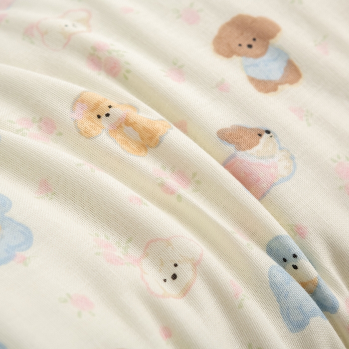 91家纺网 家纺一手货源 找家纺 萌番宝 2025新款小清新全棉纯棉兔耳全荞麦皮壳枕头护颈椎助睡眠硬枕头枕芯 双层纱荞麦枕—萌趣乐园 50x18x10cm/只