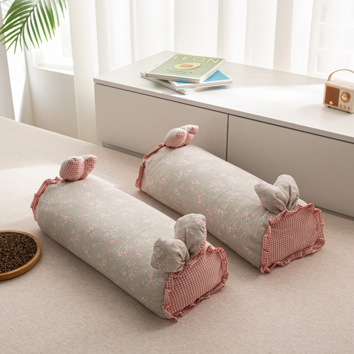 91家纺网 家纺一手货源 找家纺 （总）萌番宝 2025新款小清新全棉纯棉兔耳全荞麦皮壳枕头护颈椎助睡眠硬枕头枕芯