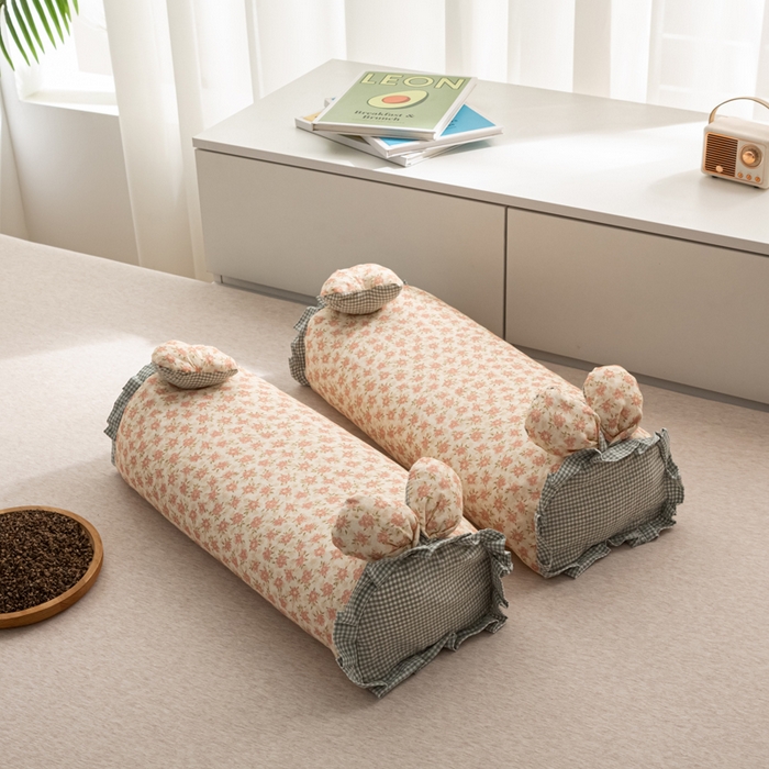 91家纺网 家纺一手货源 找家纺 （总）萌番宝 2025新款小清新全棉纯棉兔耳全荞麦皮壳枕头护颈椎助睡眠硬枕头枕芯