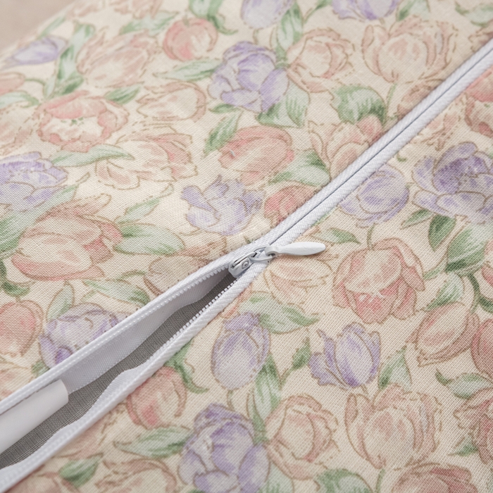 91家纺网 家纺一手货源 找家纺 萌番宝 2025新款小清新全棉纯棉兔耳全荞麦皮壳枕头护颈椎助睡眠硬枕头枕芯 双层纱荞麦枕—七朵 50x18x10cm/只