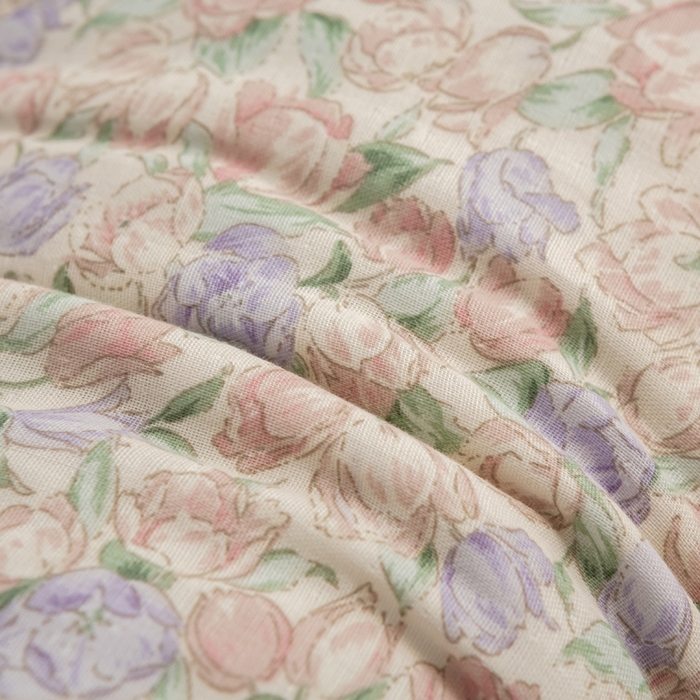 91家纺网 家纺一手货源 找家纺 萌番宝 2025新款小清新全棉纯棉兔耳全荞麦皮壳枕头护颈椎助睡眠硬枕头枕芯 双层纱荞麦枕—七朵 50x18x10cm/只