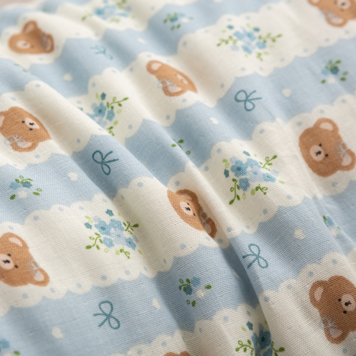 91家纺网 家纺一手货源 找家纺 萌番宝 2025新款小清新全棉纯棉兔耳全荞麦皮壳枕头护颈椎助睡眠硬枕头枕芯 双层纱荞麦枕—兰花熊 50x18x10cm/只