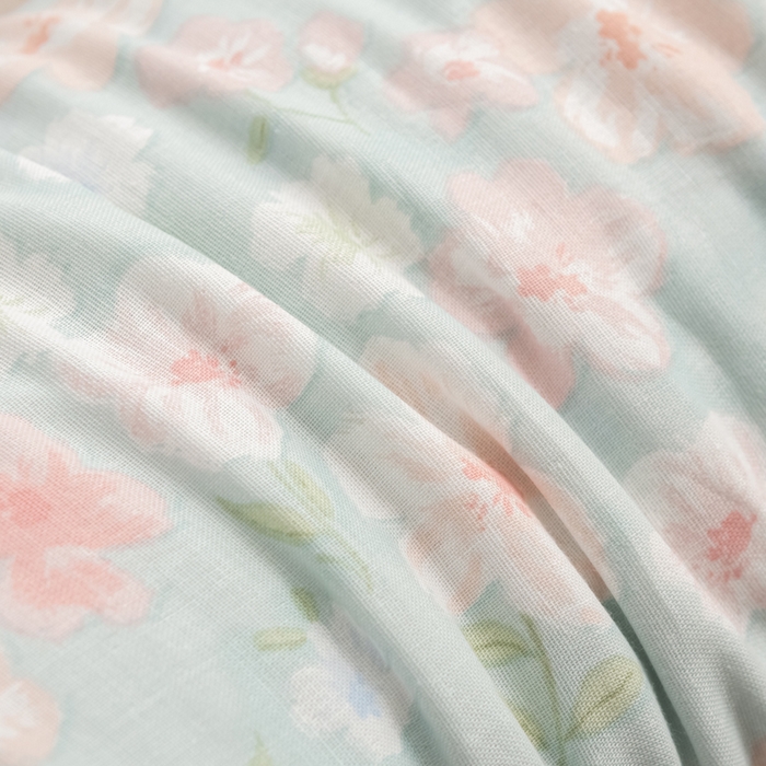 91家纺网 家纺一手货源 找家纺 萌番宝 2025新款小清新全棉纯棉兔耳全荞麦皮壳枕头护颈椎助睡眠硬枕头枕芯 双层纱荞麦枕—蓝の莲花 50x18x10cm/只