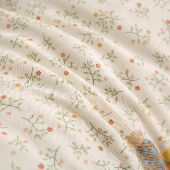 91家纺网 家纺一手货源 找家纺 萌番宝 2025新款小清新全棉纯棉兔耳全荞麦皮壳枕头护颈椎助睡眠硬枕头枕芯 双层纱荞麦枕—丛林狮子 50x18x10cm/只