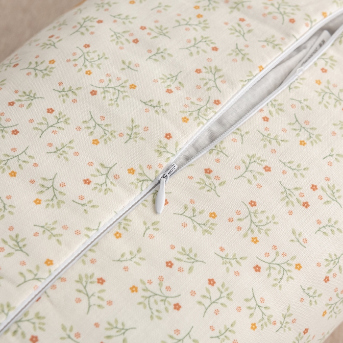 91家纺网 家纺一手货源 找家纺 萌番宝 2025新款小清新全棉纯棉兔耳全荞麦皮壳枕头护颈椎助睡眠硬枕头枕芯 双层纱荞麦枕—丛林狮子 50x18x10cm/只