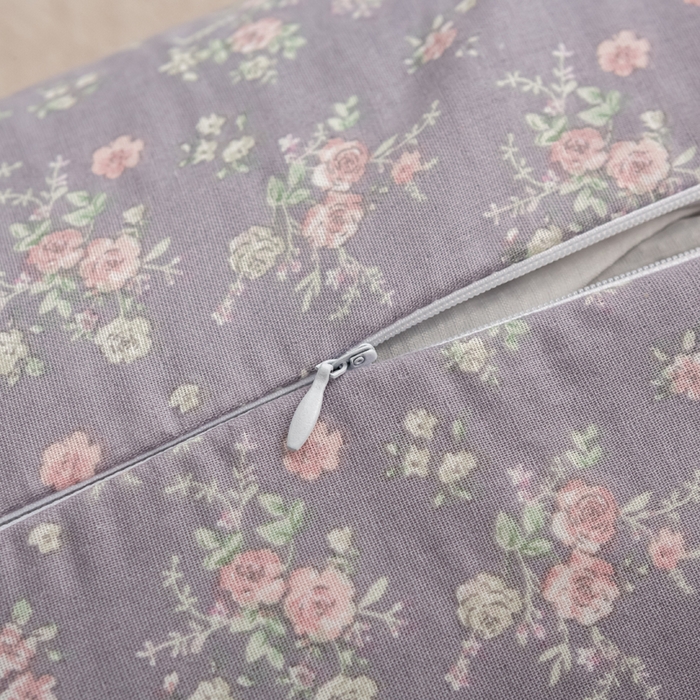 91家纺网 家纺一手货源 找家纺 萌番宝 2025新款小清新全棉纯棉兔耳全荞麦皮壳枕头护颈椎助睡眠硬枕头枕芯 双层纱荞麦枕—紫色雾语 50x18x10cm/只