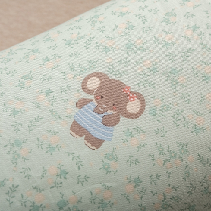 91家纺网 家纺一手货源 找家纺 萌番宝 2025新款小清新全棉纯棉兔耳全荞麦皮壳枕头护颈椎助睡眠硬枕头枕芯 双层纱荞麦枕—敦敦象 50x18x10cm/只