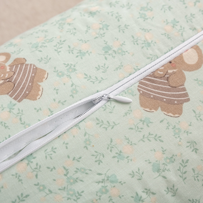 91家纺网 家纺一手货源 找家纺 萌番宝 2025新款小清新全棉纯棉兔耳全荞麦皮壳枕头护颈椎助睡眠硬枕头枕芯 双层纱荞麦枕—敦敦象 50x18x10cm/只