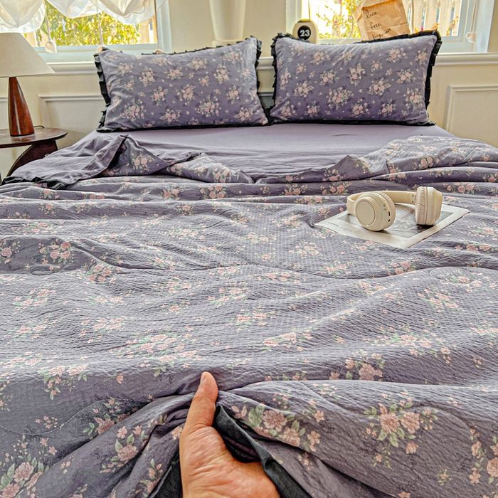 91家纺网 家纺一手货源 找家纺 （总）仟网汇2025新款赫本风花边夏被空调被