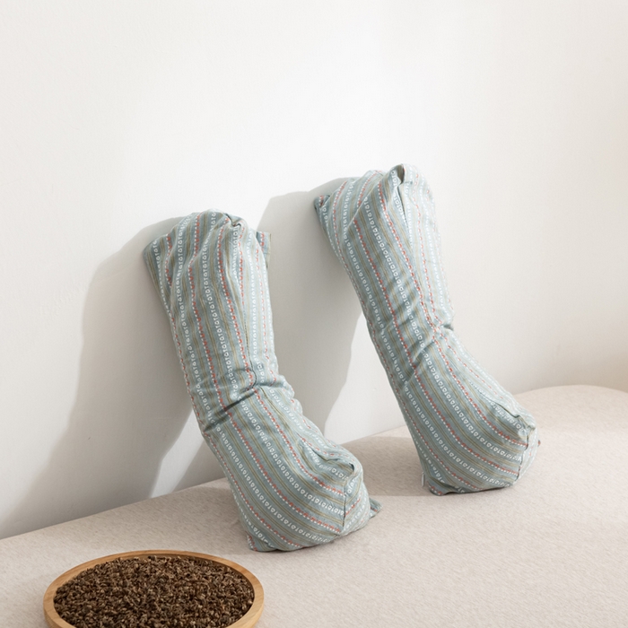 91家纺网 家纺一手货源 找家纺 萌番宝 2025新款荞麦颈椎枕头可拆卸组合枕芯牵引护颈椎疼痛助睡眠成人专用三角枕枕头枕芯 荞麦护颈枕青色 35x16cm三角枕+35x20cm方枕二合一