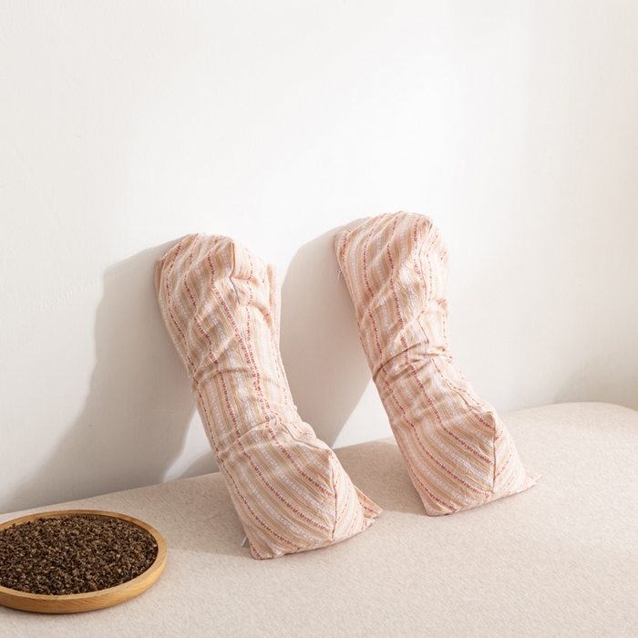 91家纺网 家纺一手货源 找家纺 萌番宝 2025新款荞麦颈椎枕头可拆卸组合枕芯牵引护颈椎疼痛助睡眠成人专用三角枕枕头枕芯 荞麦护颈枕卡其色 35x16cm三角枕+35x20cm方枕二合一