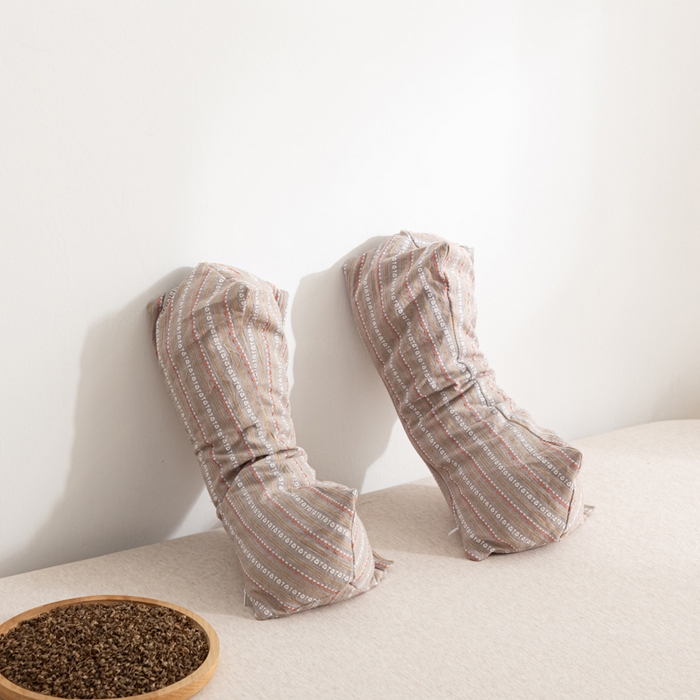 91家纺网 家纺一手货源 找家纺 萌番宝 2025新款荞麦颈椎枕头可拆卸组合枕芯牵引护颈椎疼痛助睡眠成人专用三角枕枕头枕芯 荞麦护颈枕棕色 35x16cm三角枕+35x20cm方枕二合一