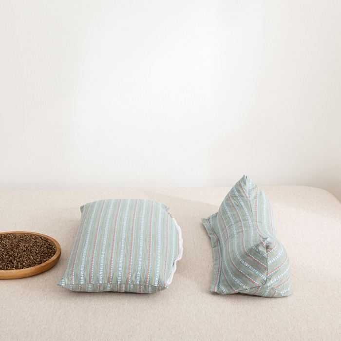 91家纺网 家纺一手货源 找家纺 （总）萌番宝 2025新款荞麦颈椎枕头可拆卸组合枕芯牵引护颈椎疼痛助睡眠成人专用三角枕枕头枕芯