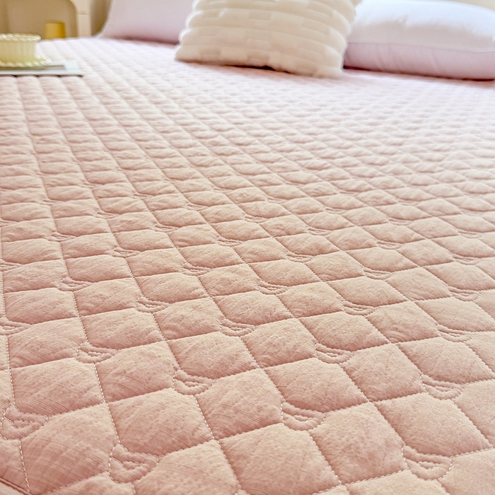 91家纺网 家纺一手货源 找家纺 （总）仟网汇2025新款新款皱皱纱夹棉床笠