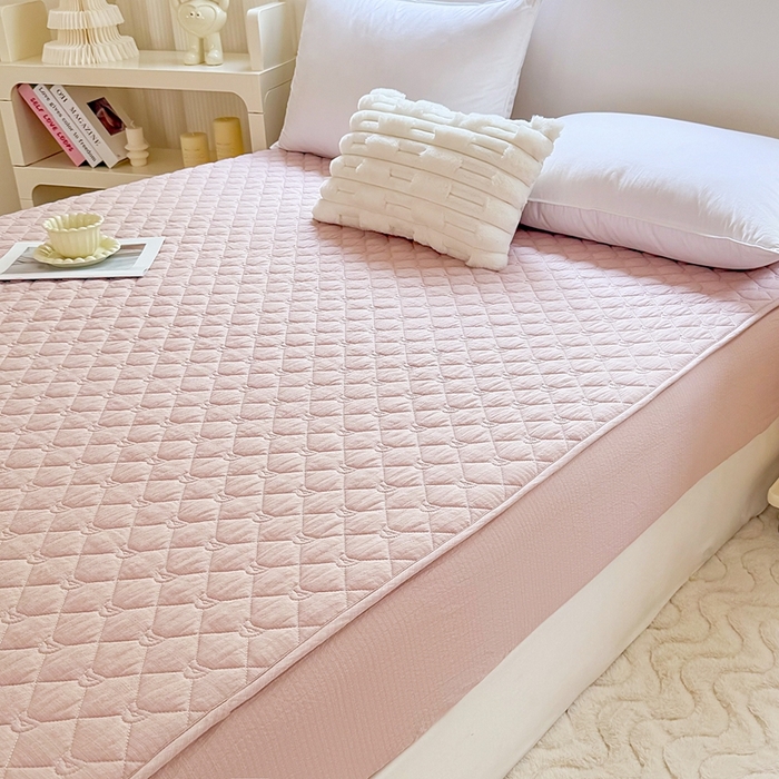 91家纺网 家纺一手货源 找家纺 （总）仟网汇2025新款新款皱皱纱夹棉床笠