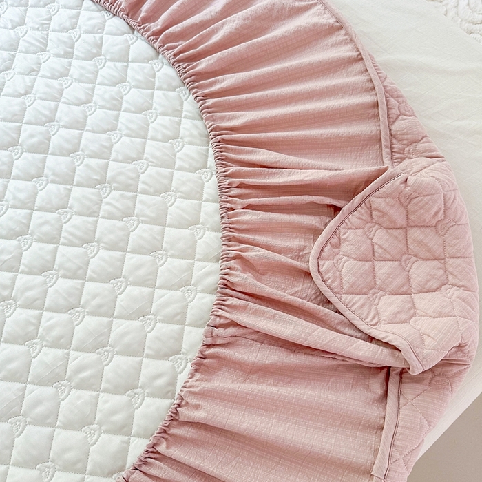 91家纺网 家纺一手货源 找家纺 （总）仟网汇2025新款新款皱皱纱夹棉床笠