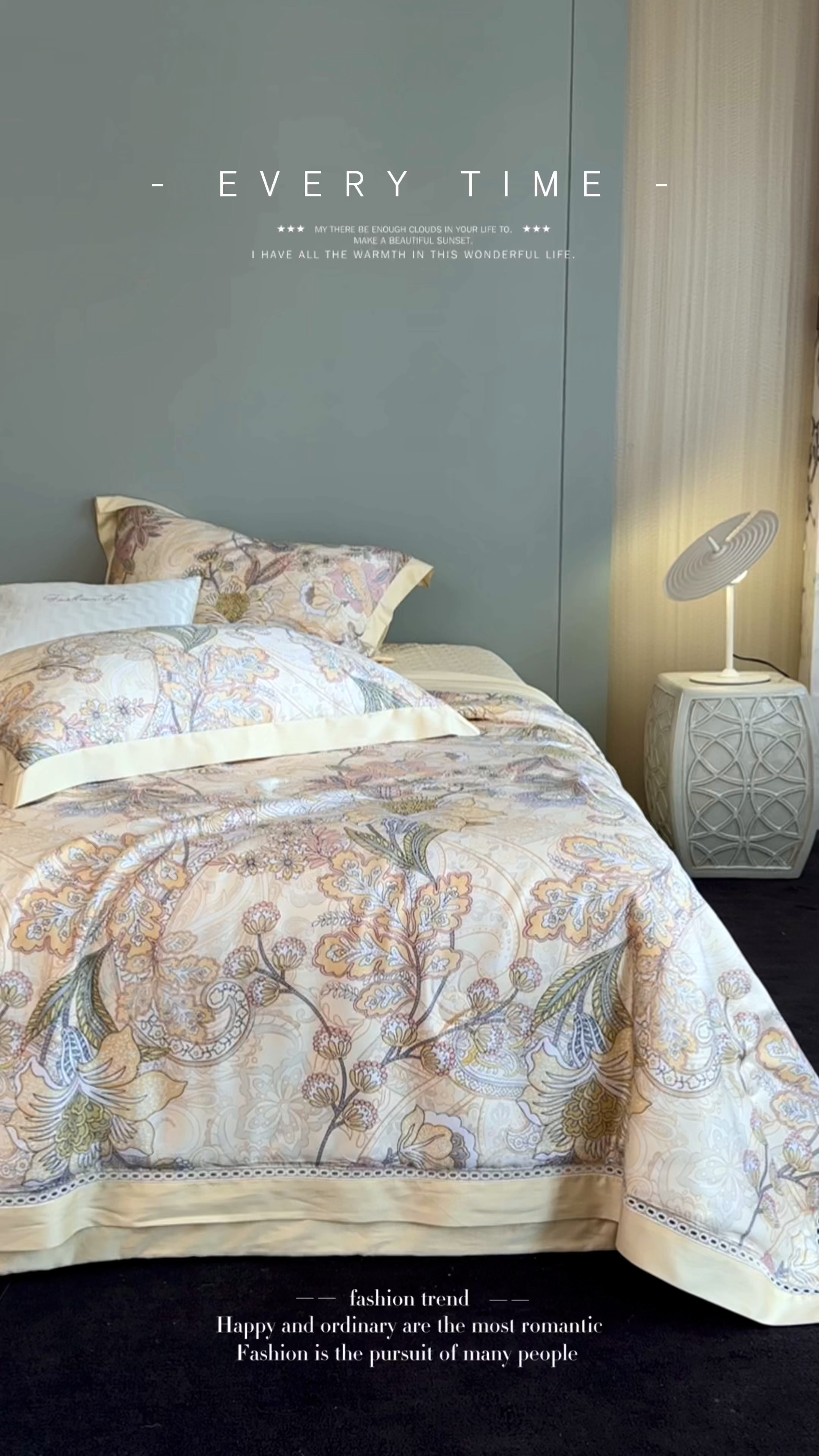 91家纺网 家纺一手货源 找家纺 榻尚家居 2025新款天丝床盖夏被夏凉被空调被四件套-佩利兹 佩利兹床盖夏被四件套-香槟