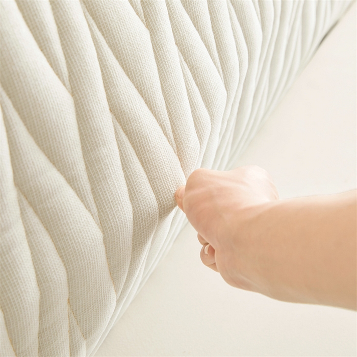 91家纺网 家纺一手货源 找家纺 情恒家纺 2025新款老粗布加厚双面可用全包床头罩 老粗布-奶油白