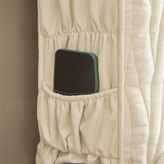 91家纺网 家纺一手货源 找家纺 情恒家纺 2025新款老粗布加厚双面可用全包床头罩 老粗布-奶油白