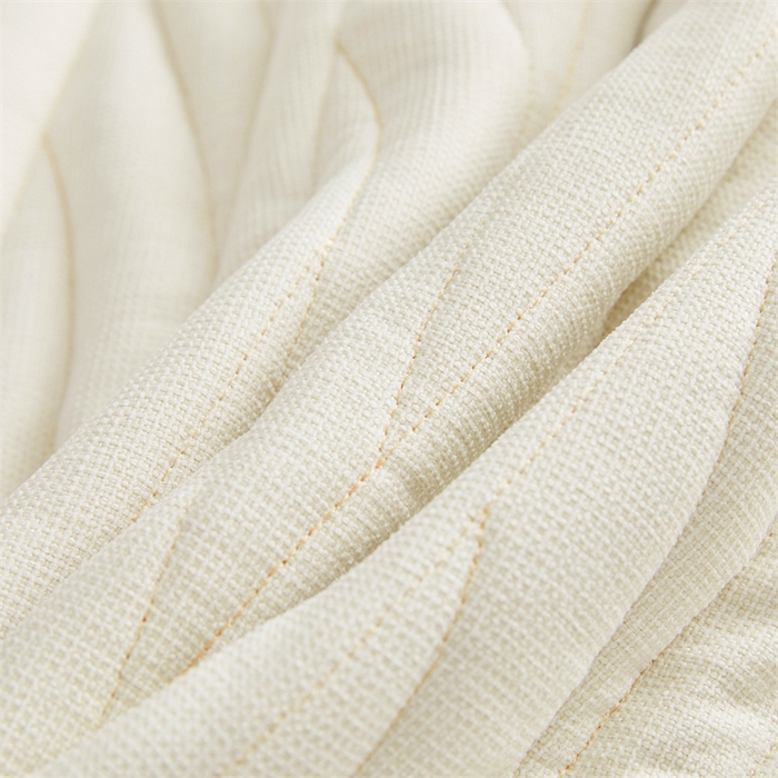 91家纺网 家纺一手货源 找家纺 情恒家纺 2025新款老粗布加厚双面可用全包床头罩 老粗布-奶油白