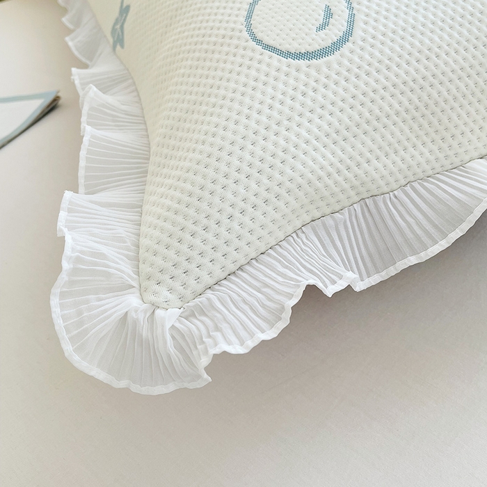 91家纺网 家纺一手货源 找家纺 （总）雨彤家纺 2025新款冰豆豆蕾丝花边双人长枕套单品枕套枕套单件